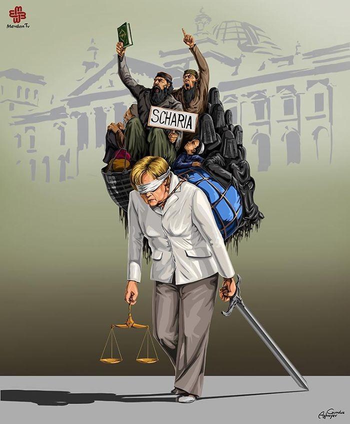 Cartunista retrata como líderes mundiais veem a justiça (14)