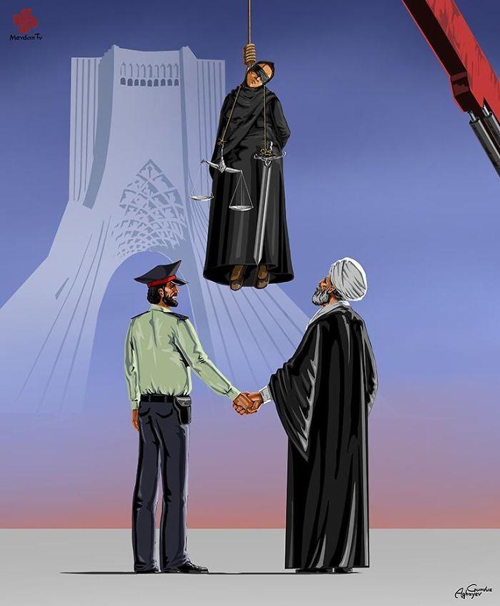 Cartunista retrata como líderes mundiais veem a justiça (13)