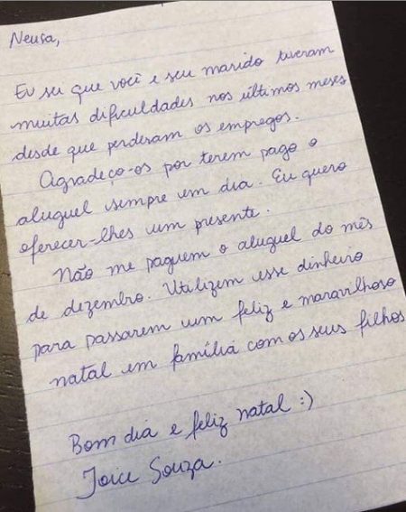 Mulher Manda Carta Emocionante Para Inquilinos Com A Atitude Mais Linda Desse Natal 2095